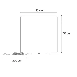 Lampe d'extérieur intelligente blanche 30 cm carrée avec LED A60 IP44 - Nura