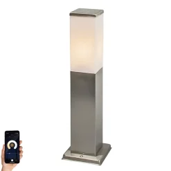 Lampe d'extérieur intelligente 45 cm en acier avec WiFi P45 - Malios