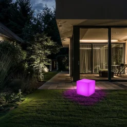 Lampe d'extérieur moderne blanche 38 cm carrée IP44 - Nura