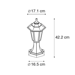 Lampe d'extérieur or antique 42 cm IP44 - New Haven