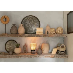 Lampe en métal naturel 18x18x28 cm