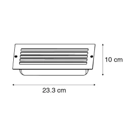 Lampe encastrée moderne gris foncé IP44 - Hurricane