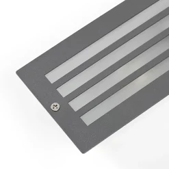 Lampe encastrée moderne gris foncé IP44 - Hurricane