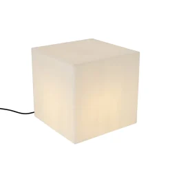 Lampe extérieure intelligente blanche 38 cm carrée avec LED A60 IP44 - Nura