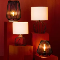 Lampe filaire Noda noire - métal H41 cm - Atmosphera