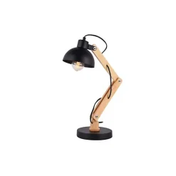 Lampe Flexo Architecte EDM Vintage en bois E27 Noir 60W