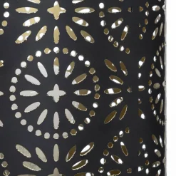 Lampe Gypsy noire - métal ajouré H21.5 cm - Atmosphera