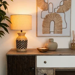 Lampe Jacinthe - noir - H49 cm - Atmosphera