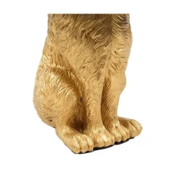 Lampe lapin doré abat-jour noir