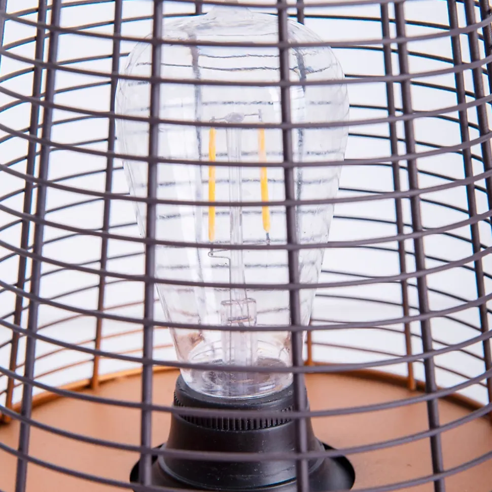 Lampe LED décorative de 27 cm de haut, en métal noir, LED fixe, décoration pour l'extérieur