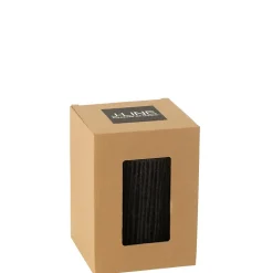 Lampe led en métal noir 10.5x10.5x16 cm