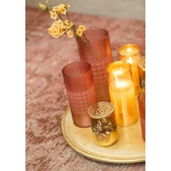 Lampe led en verre doré 10x10x20 cm