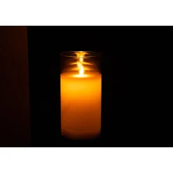 Lampe led en verre doré 10x10x20 cm