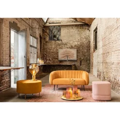 Lampe led en verre doré 10x10x25 cm