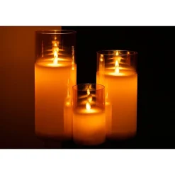 Lampe led en verre doré 10x10x25 cm