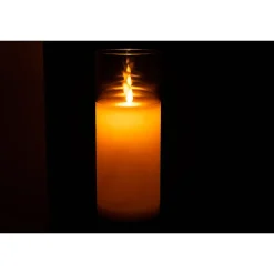 Lampe led en verre doré 10x10x25 cm