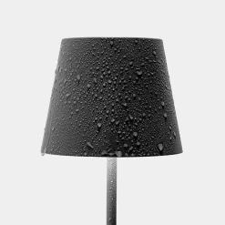 Lampe LED Poldina Pro Bleu Avio rechargeable IP65 usage extérieur, dimmable avec autonomie jusqu'à 12 heures