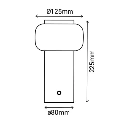 Lampe Led portable de couleur grise