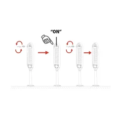 Lampe LED solaire de jardin 400 lumens, avec double panneau solaire et détecteur de mouvement