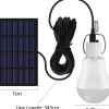 Lampe LED Solaire Extérieure à Suspendre 3W Avec 3,45M Câble, Lanterne Solaire Portable Avec Panneau Solaire, Ampoule LED Solaire