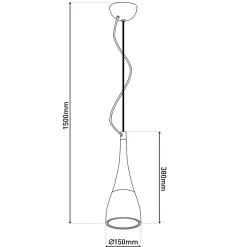 Lampe LED suspendue 'Lima' blanc