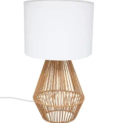 Lampe Lila - coton et métal - H40 cm - Atmosphera