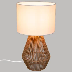 Lampe Lila - coton et métal - H40 cm - Atmosphera