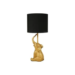 Lampe éléphant en résine coloris doré hauteur 46cm