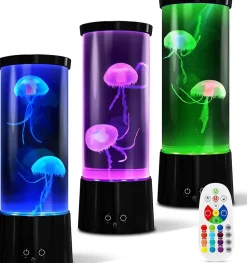 Lampe méduse en forme de méduse à changement de couleur noir