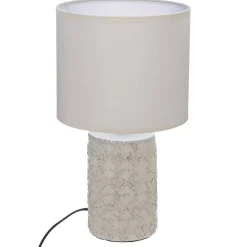 Lampe Melo - ivoire et blanc - céramique H34 cm - Atmosphera