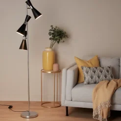 Lampe Mengame 3 ampoules E14 IP20 noir