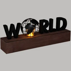 Lampe mot World - noir L38 cm - Atmosphera