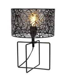 Lampe métal ajouré Calathéa noir