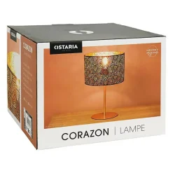 Lampe métal noir doré Corazon D22