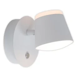 Lampe murale à accu ', env 12 x 14,5 cm, en métal blanc, pour l'intérieur