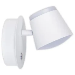 Lampe murale à accu ', env 12 x 14,5 cm, en métal blanc, pour l'intérieur