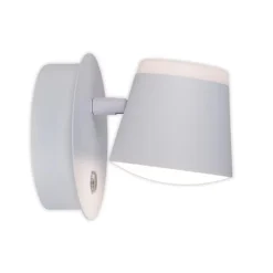 Lampe murale à accu ', env 12 x 14,5 cm, en métal blanc, pour l'intérieur