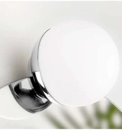 Lampe murale à miroir rond avec lumière blanche neutre (4000K) - 9cm - Modèle Alpha Round
