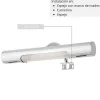 Lampe murale LED à crochets multiples pour miroir de salle de bain - Lumière blanche froide (5700K) - 28.4cm - Modèle haut
