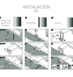 Lampe murale LED à crochets multiples pour miroir de salle de bain - Lumière blanche froide (5700K) - 28.4cm - Modèle haut