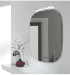 Lampe murale LED multi crochets pour miroir de salle de bain - Lumière blanche froide (5700K) - 28cm - Pegasus Model