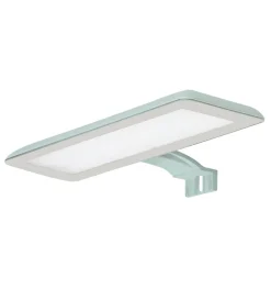 Lampe murale LED multi crochets pour miroir de salle de bain - Lumière blanche froide (5700K) - 30cm - Modèle Vesta (Aquamarine)