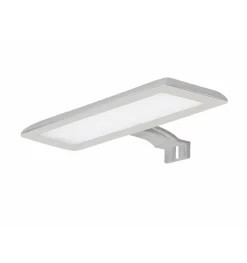 Lampe murale LED multi crochets pour miroir de salle de bain - Lumière blanche froide (5700K) - 30cm - Modèle Vesta (Gris)