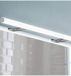 Lampe murale LED multi crochets pour miroir de salle de bain - Lumière blanche froide (5700K) - 80cm - Modèle Astra