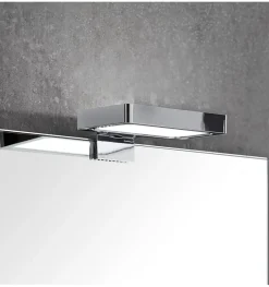 Lampe murale LED multi crochets pour miroir de salle de bain - Lumière blanche froide (5700K) - 11cm - Pisces Model