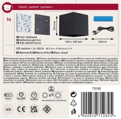 Lampe murale rechargeable à LED Nyara IP44 3000K 100x104mm 2x1W Noir