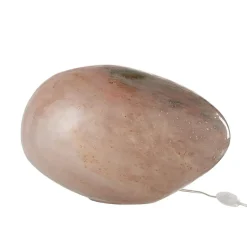Lampe ovale en verre rose 40x30x24 cm