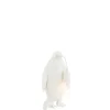 Lampe pingouin en résine Blanc 18,5x18,5x35cm