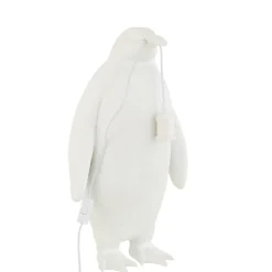 Lampe pingouin en résine Blanc 32,5x31x59cm
