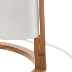 Lampe Pita - bambou et blanc H26 cm - Atmosphera
